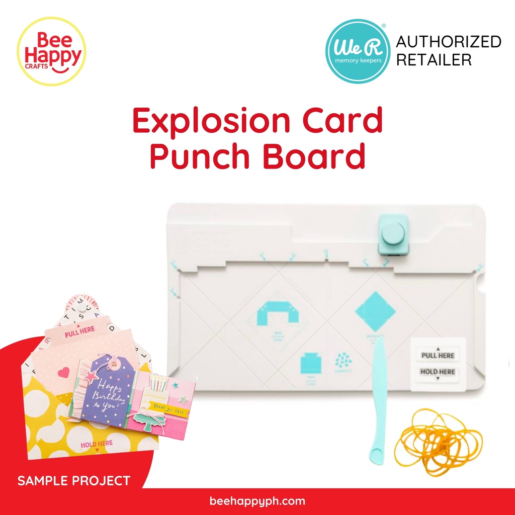 We R Memory Keepers Explosion Card Punch Board, Scoring Tool, Stamp and
