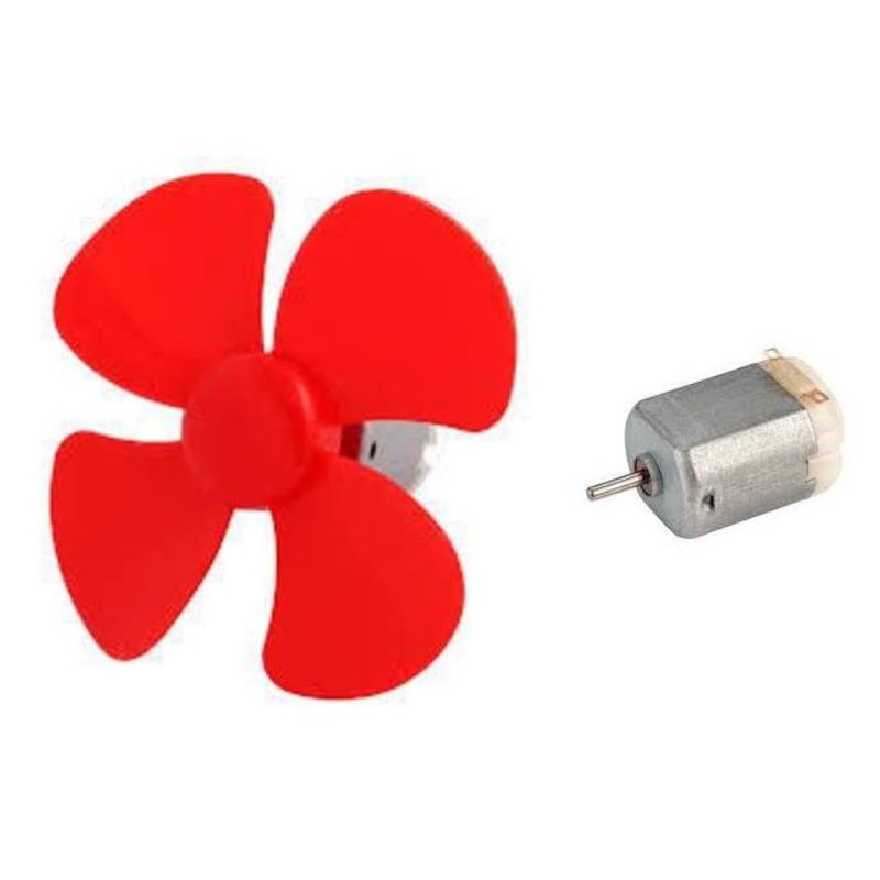 DC motor & 80mm fan blade propeller 36V For Arduino DIY experiment