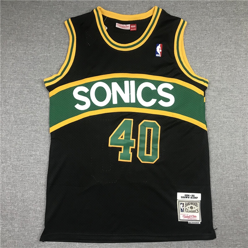 Black seattle 2024 supersonics jersey