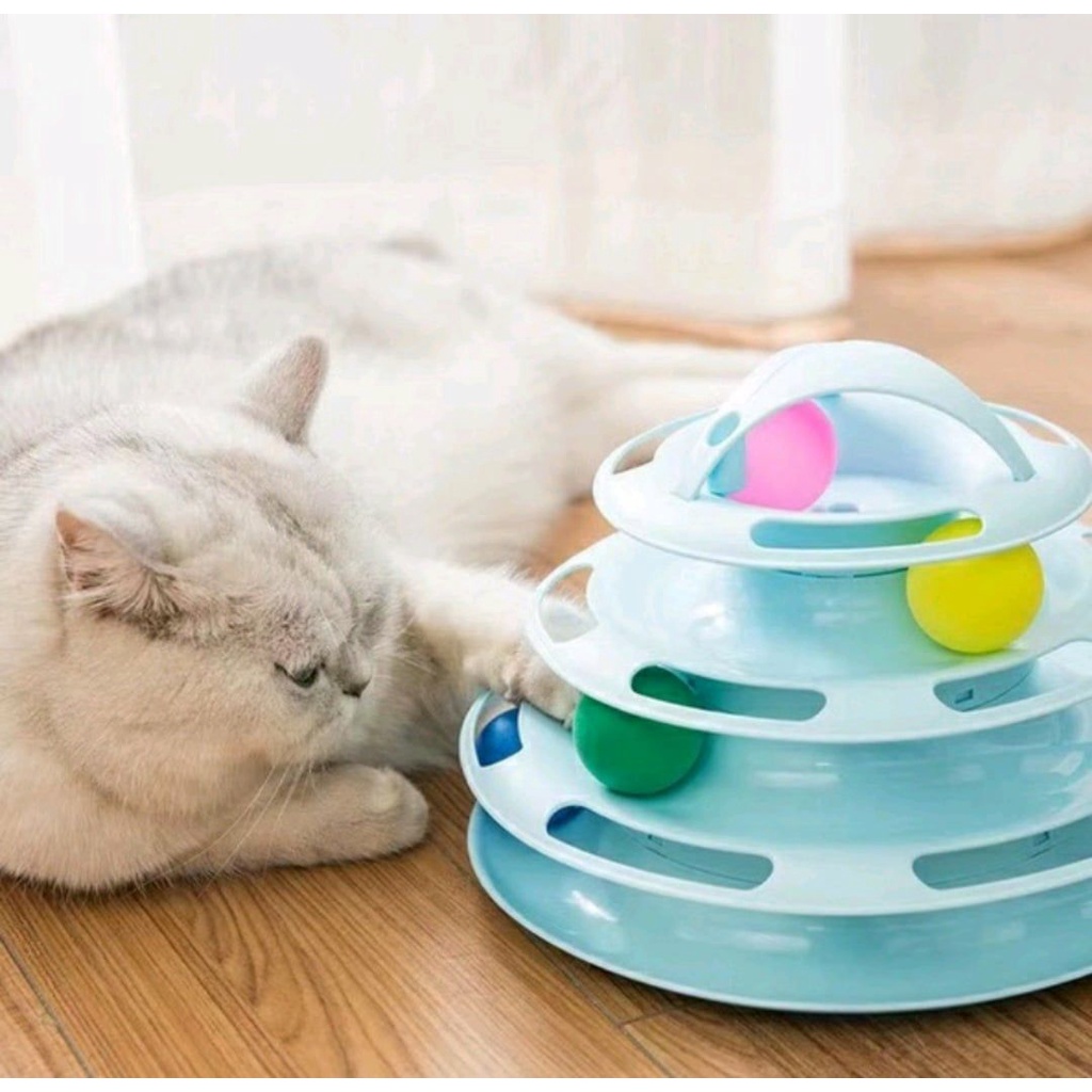 Cat Interactive Turntable Toy (Four-Tier) | Shopee Philippines
