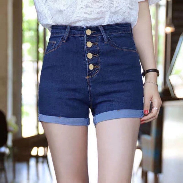 Bangkok Womens High Waisted Hot Pants Summer Denim Shorts Jean Shorts  Random Design Color Blue All