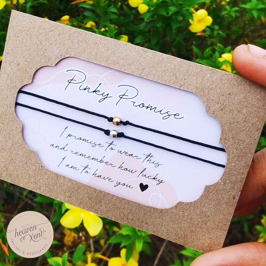 Pinky Promise Minimalist Couple Bracelet (New Packaging) Shopee
