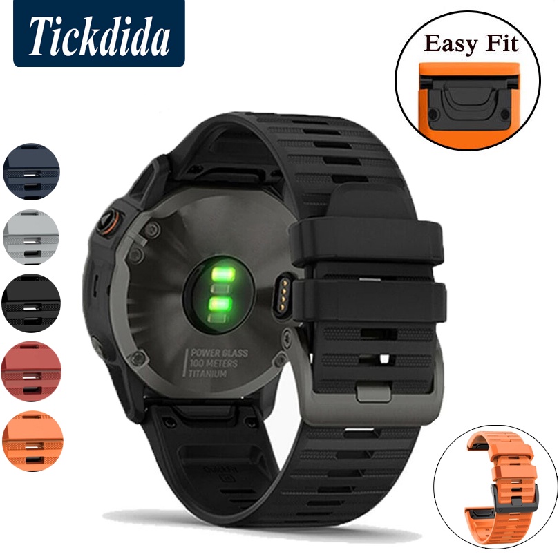 Bracelet Silicone Quick Fit 22mm Pour Garmin Fenix / Epix Pro - Unisexe - Neuf