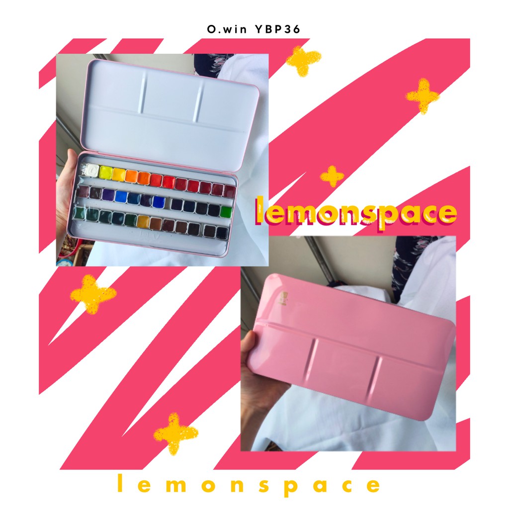 O.win by Paul Rubens 24 36 Color Solid Watercolor Paint Set in Metal