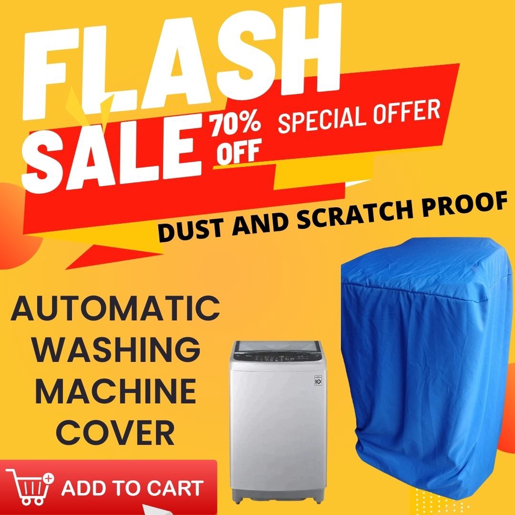 AUTOMATIC WASHING MACHINE COVER WATER REPELLANT AND DUST PROOF Shopee