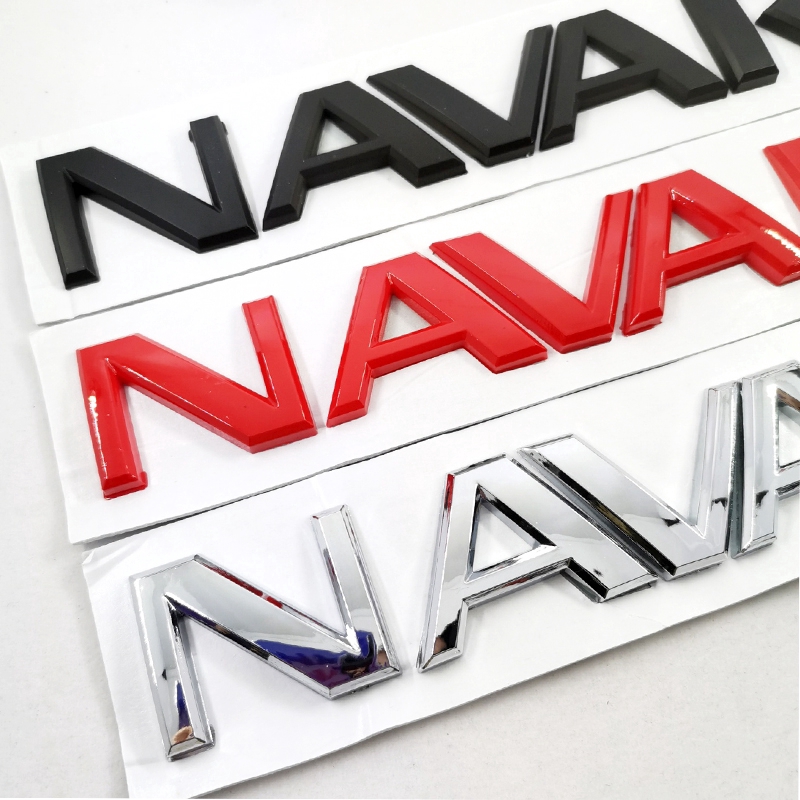 1 x ABS NAVARA Letter Car Auto Front Trunk Hood Emblem Badge Sticker ...