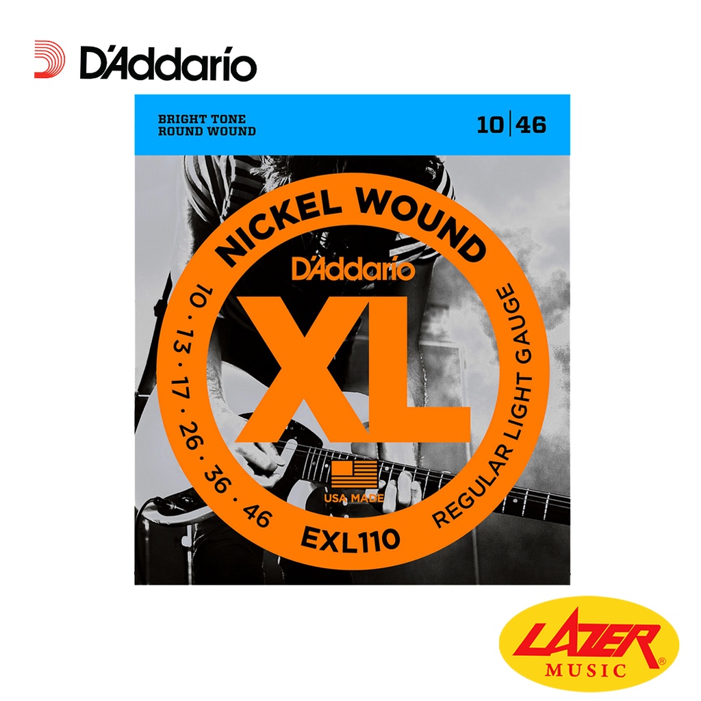 D'Addario EXL110 Nickel Wound Regular Light Top 10-46 Electric Guitar ...