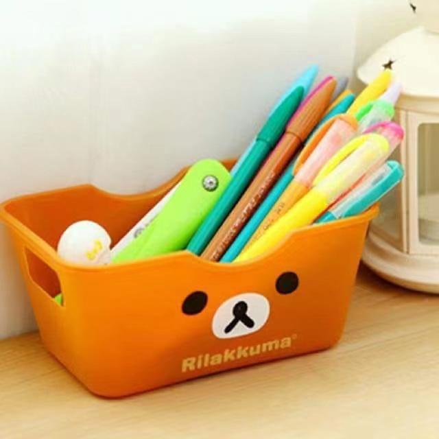Desktop Organizer Mini Storage Box Rilakkuma Plastic Basket Shopee Philippines