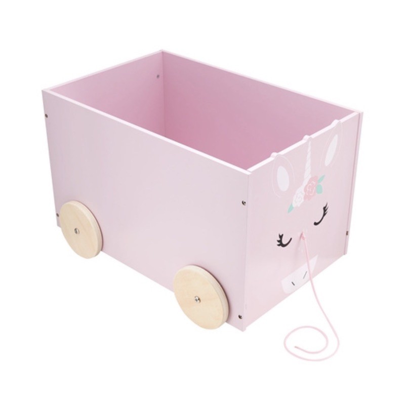 Wooden Unicorn Pull Along Storage Box | Shopee Philippines