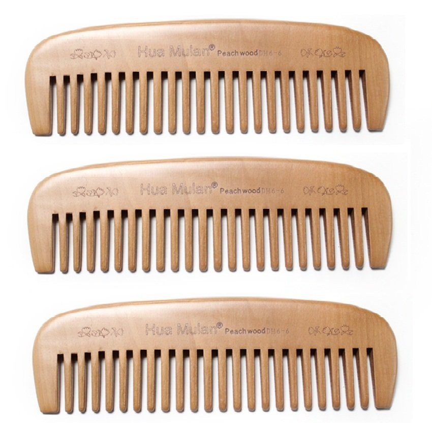 Hua Mulan DH6-6 Peachwood Comb Set of 3 (Brown) | Shopee Philippines