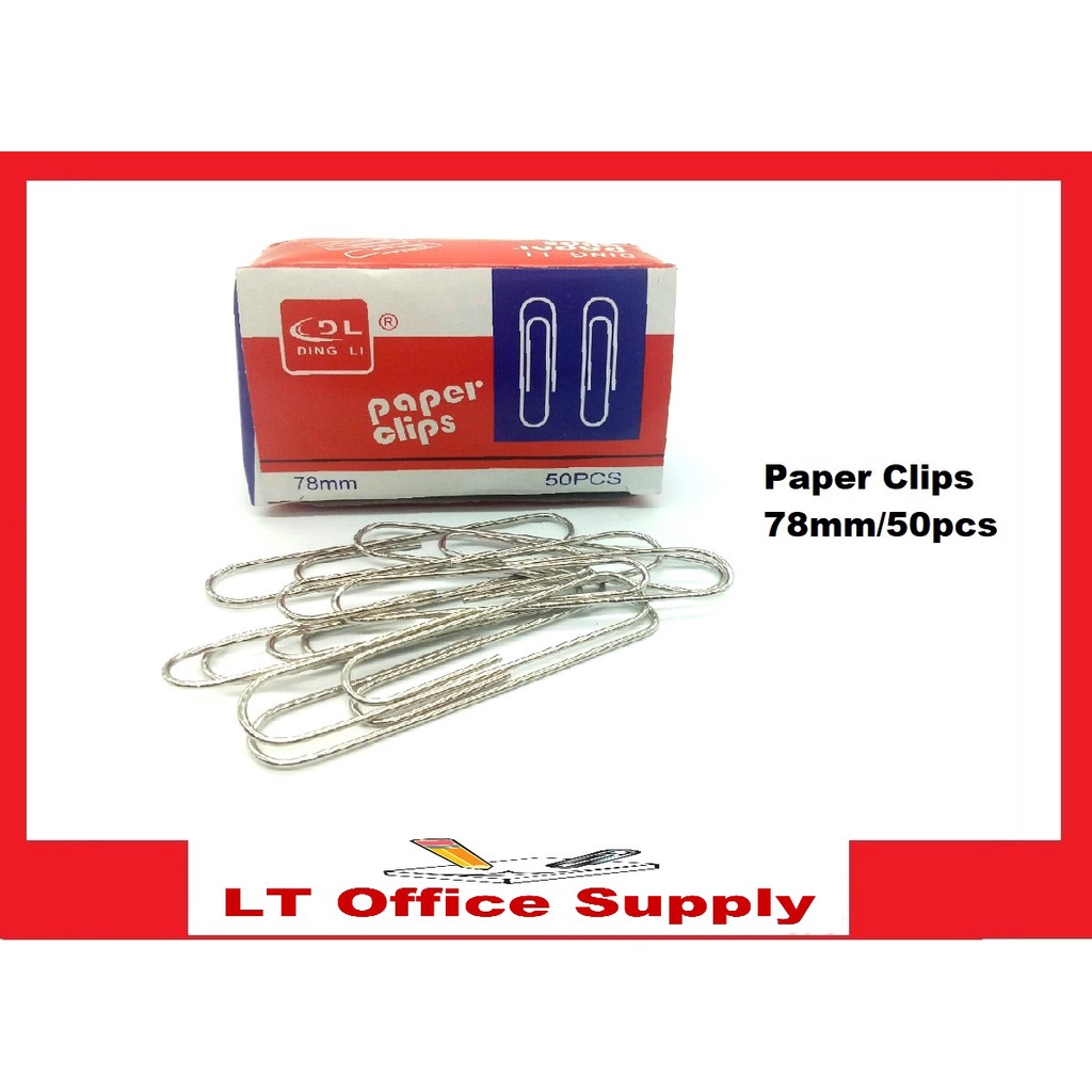 Dingli Paper Clips Silver 78mm | Shopee Philippines