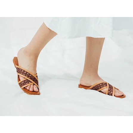 Rattan sandals clearance