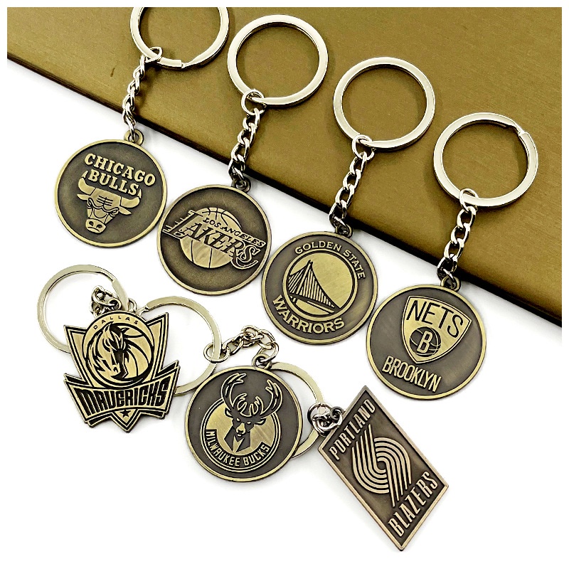 High Quality NBA Warrior Keychain Lakers Spurs Celtics Thunder Rocket ...