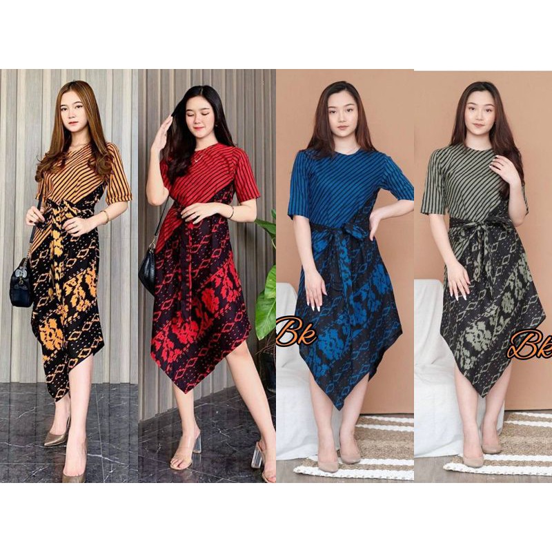 Original batik Tunic Taper batik dress batik | Shopee Philippines