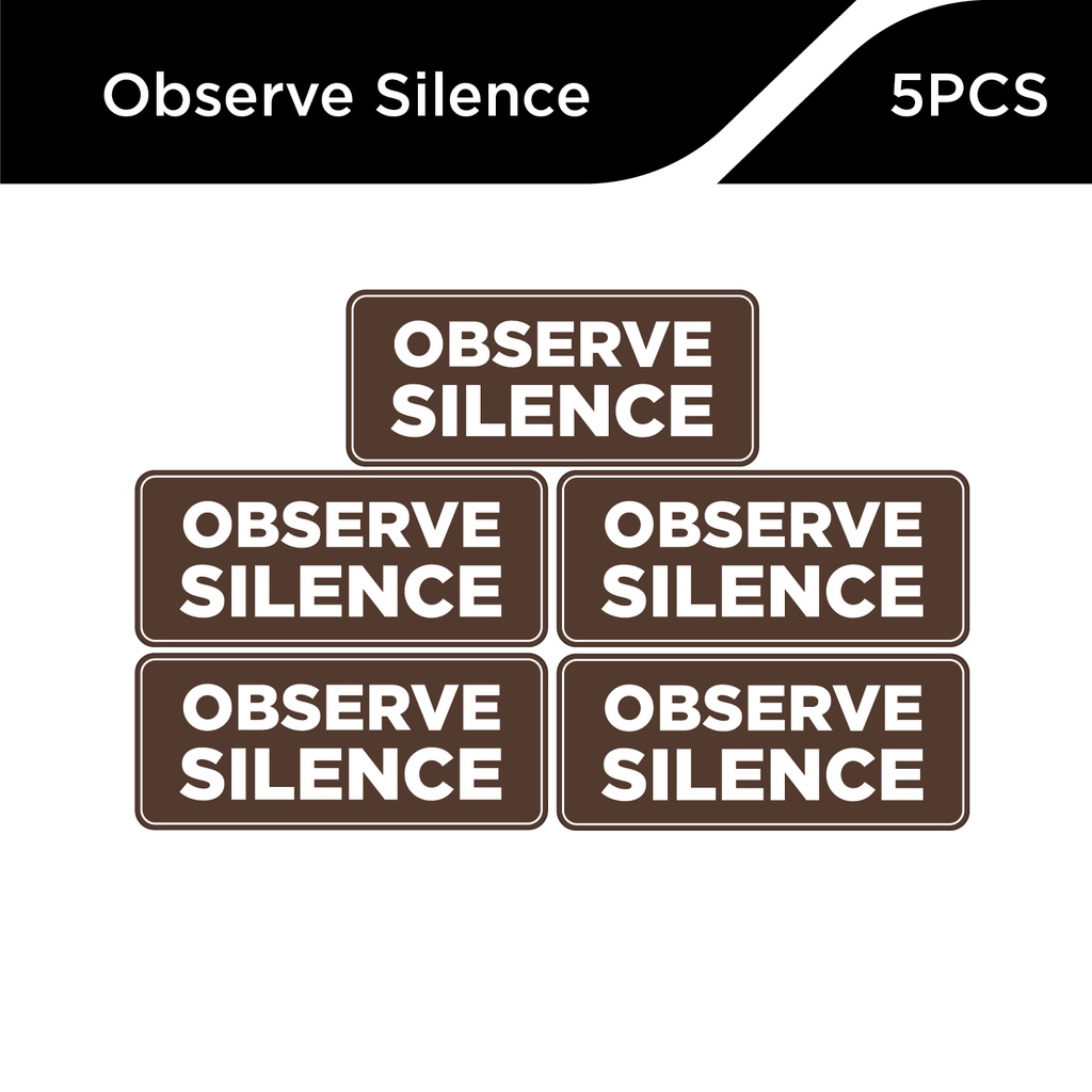 Dsign 1, 3, & 5 pcs Observe Silence Square 7x3