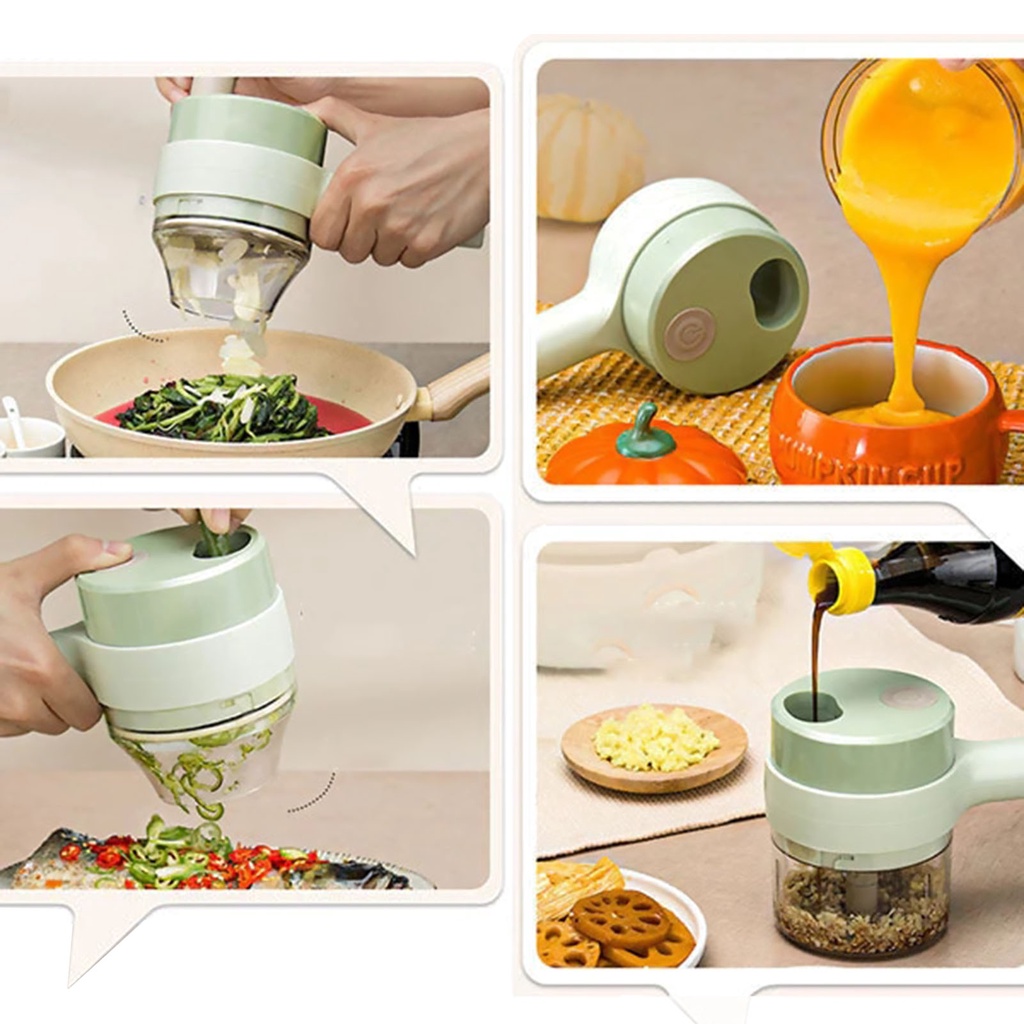 Wireless Electric Garlic Chopper Mini Food Chopper Vegetable Grinder ...