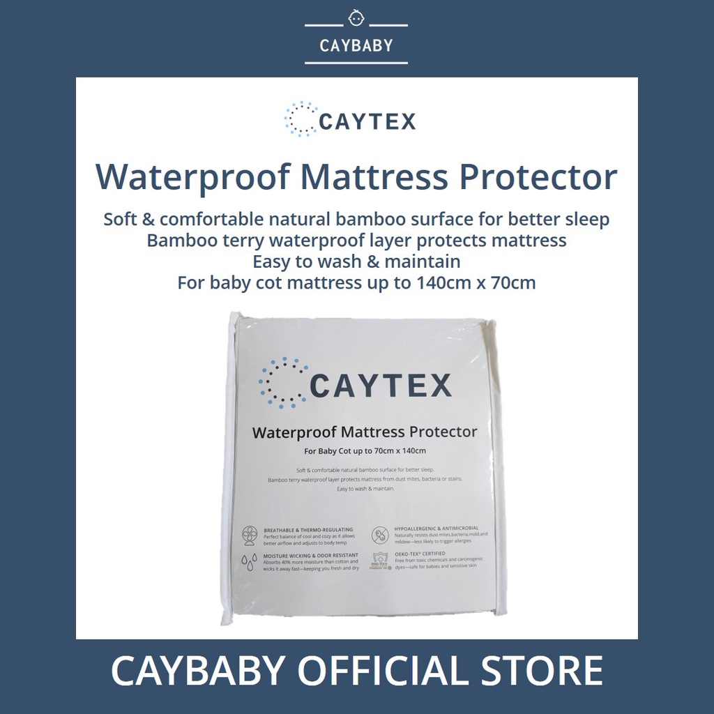 Caytex Waterproof Mattress Protector for baby cot (70cm x 140cm