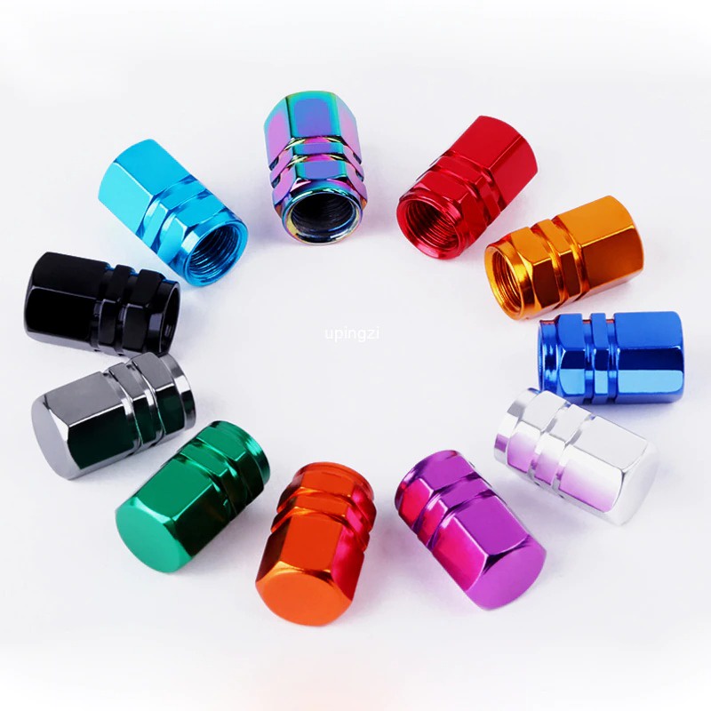 4Pcs/set Universal Aluminum Alloy Car Tire Valve Caps Hex Tyre Valve ...