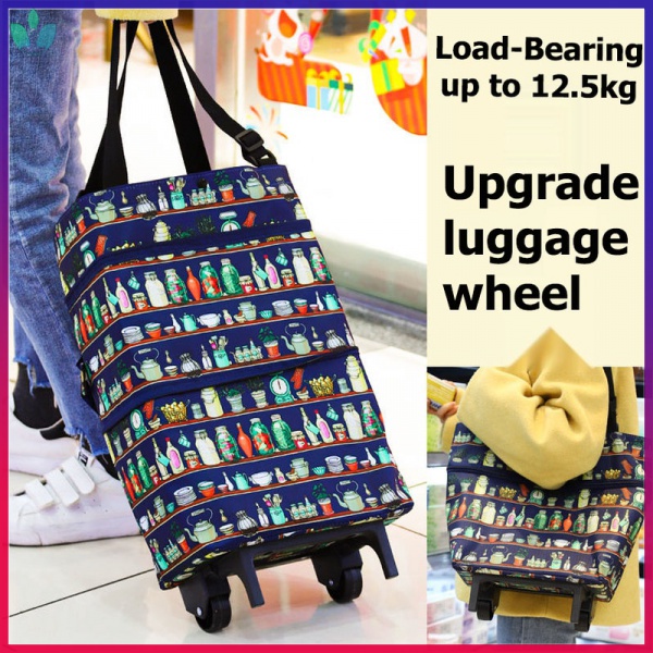 Shopping cart luggage trolley shopping bag with wheels trolley bag