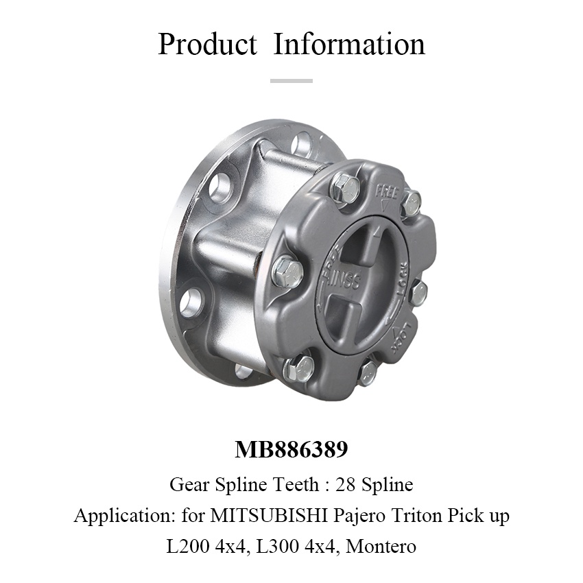 Wheel Locking Hub for MITSUBISHI Pajero Triton Pick Up L200 L300 4X4