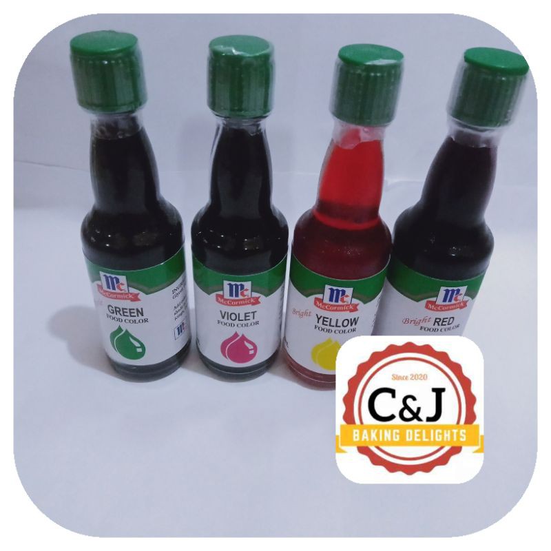 McCormick Food Color (red, violet, yellow, green) / 20ml