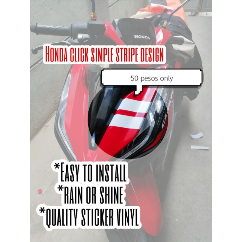 HONDA CLICK SIMPLE STRIPE DESIGN STICKER | Shopee Philippines