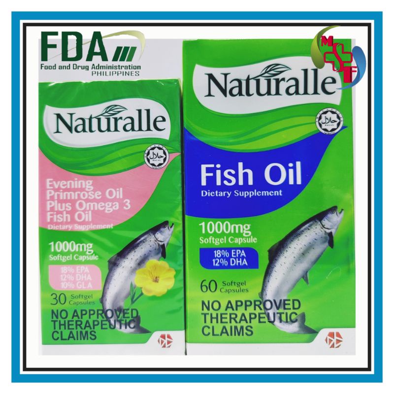 FISH OIL (NATURALLE) DIETARY SUPPLEMENT 1000mg Softgel 30s / 60s