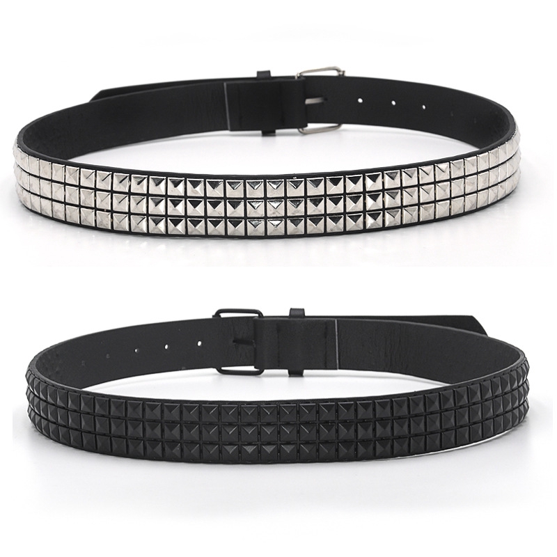 Mens Silver Stud Belt PALACE Waist Man Studded Belt Black
