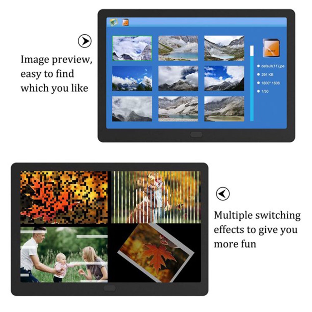 16.4Inches HD 1080P Smart Digital Photo Frame Picture Display Ultra ...