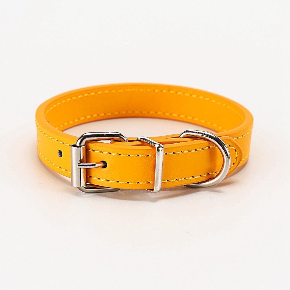 【NORMA】Leather Dog Collar Durable Heavyduty Rustproof Double DRing