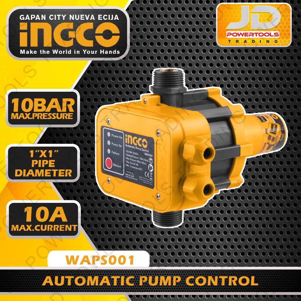 Ingco WAPS001 10A Automatic Pump Control Switch 10bar IPT Shopee