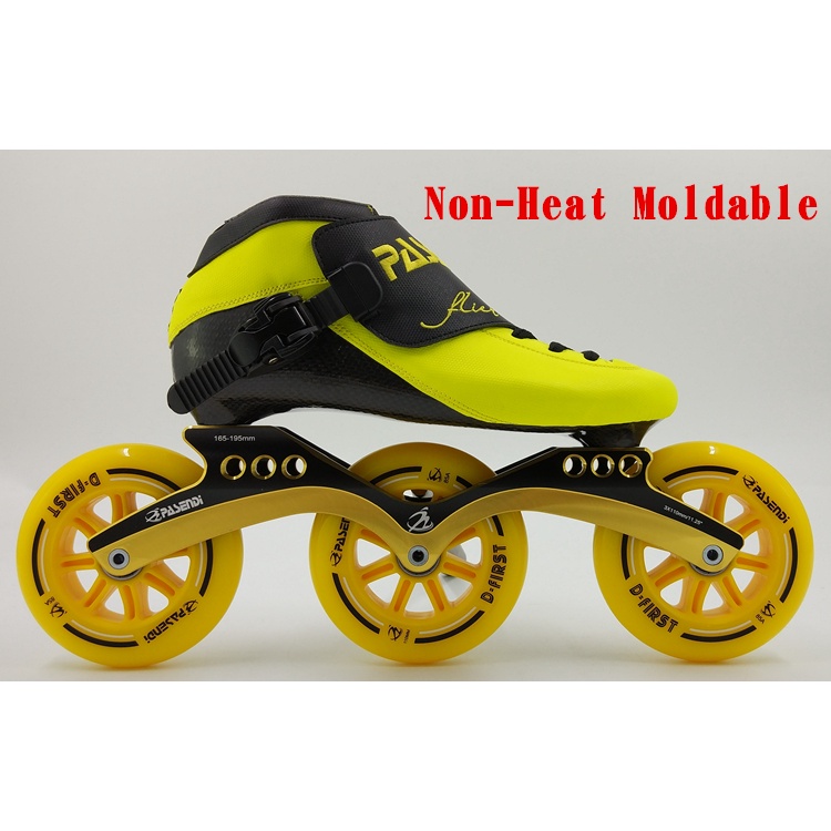 Heat Moldable Speed Skates 3 Wheel Roller Skating Shoes Carbon Fiber PS CT Thermoplastic inline