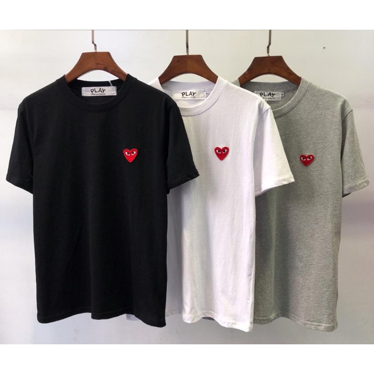 New Classic Play CDG Casual T shirt Men Women Red Heart Short sleeve t shirt DB58 Shopee Philippines