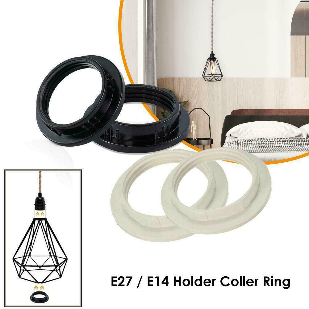 E27/E14 Lampshade Ring Adapter Black/White Light Shade Collar Ring