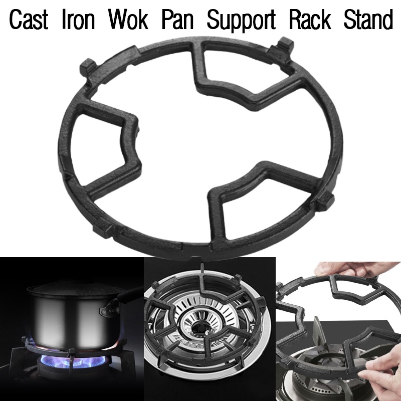 [Spot] Wok Pan Stand Supports Rack Cast Iron Burners Stove Cookware