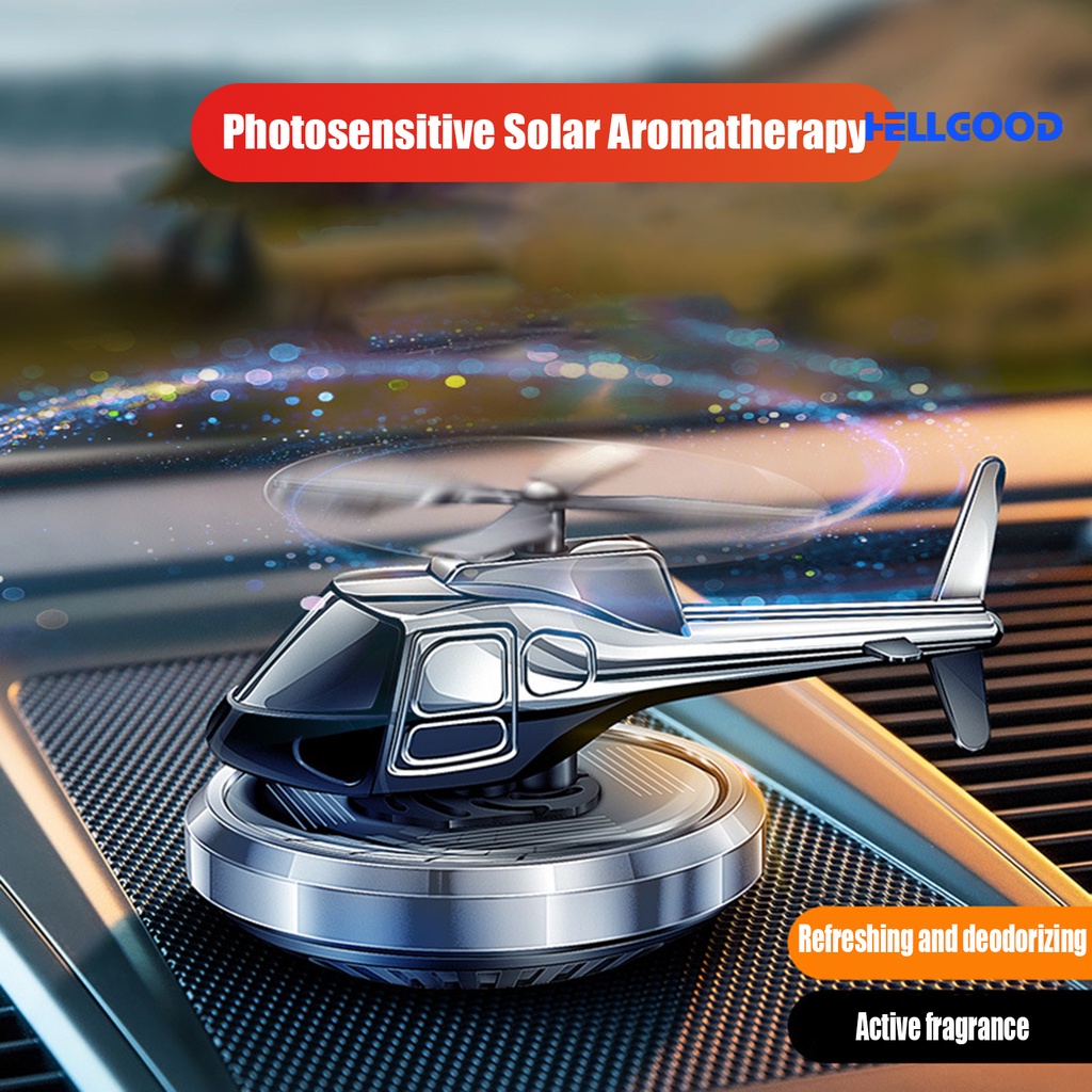 (Hell) Car Air Freshener Recyclable Solar Power Car Helicopter