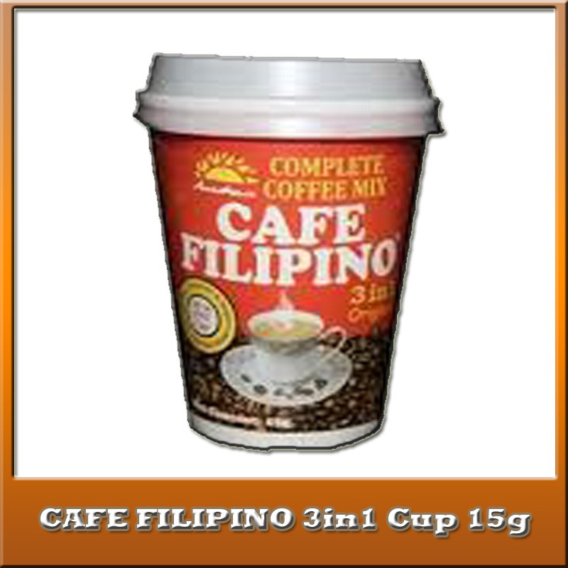CAFE FILIPINO 3in1 in Paper Cup 15g | Shopee Philippines