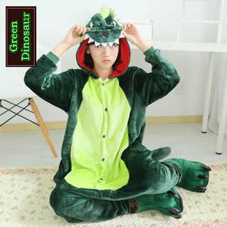 7C81 Mascot Costume Pajamas Fancy Dress Dragon Godzilla Green Dinosaur ...
