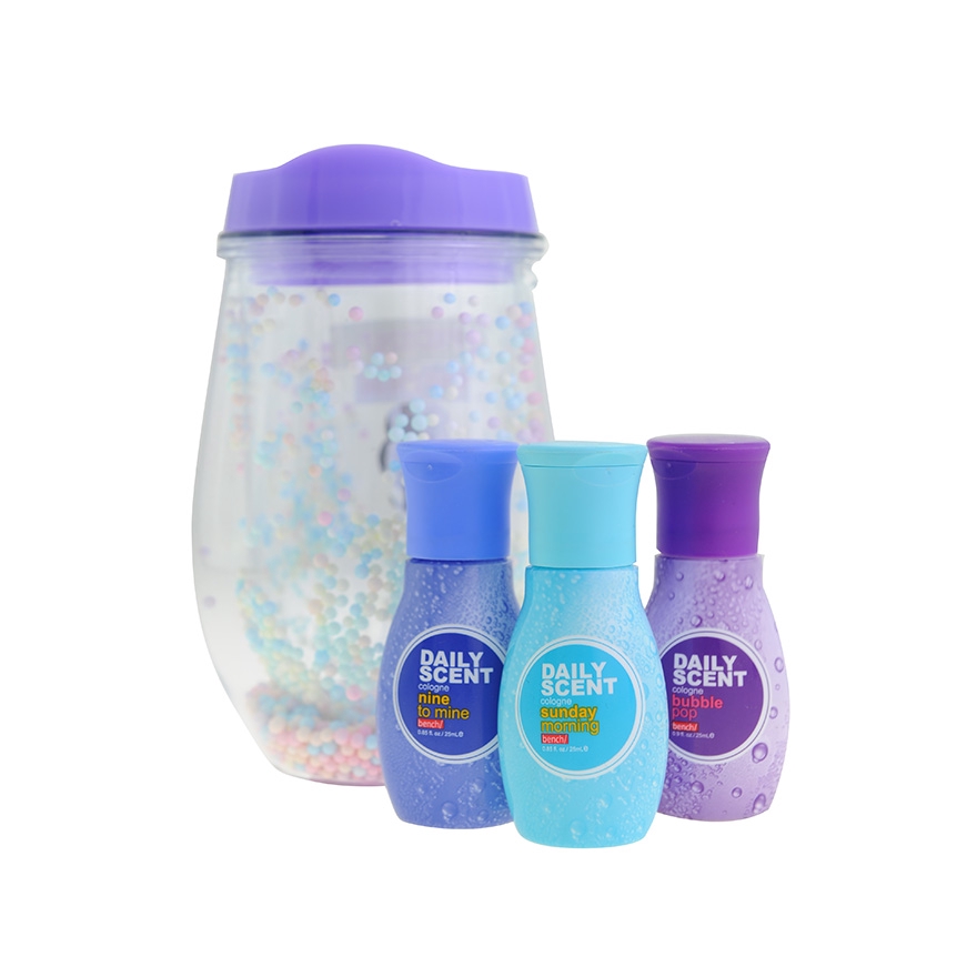 BENCH 3pcs. Daily Scent Cologne 25ml Violet Tumbler Shopee