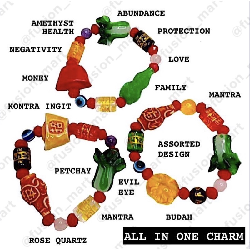 Lucky Charm Bracelet All in One Love Money Health Assorted Design EH B Shopee Philippines