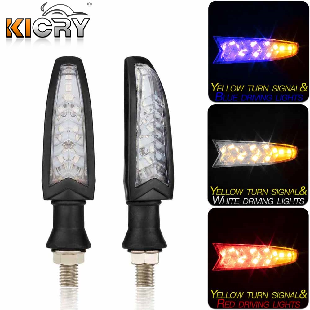 KICRY Motorcycle Turn Signal light Motorbike Led Lamp Motor Indicator ...