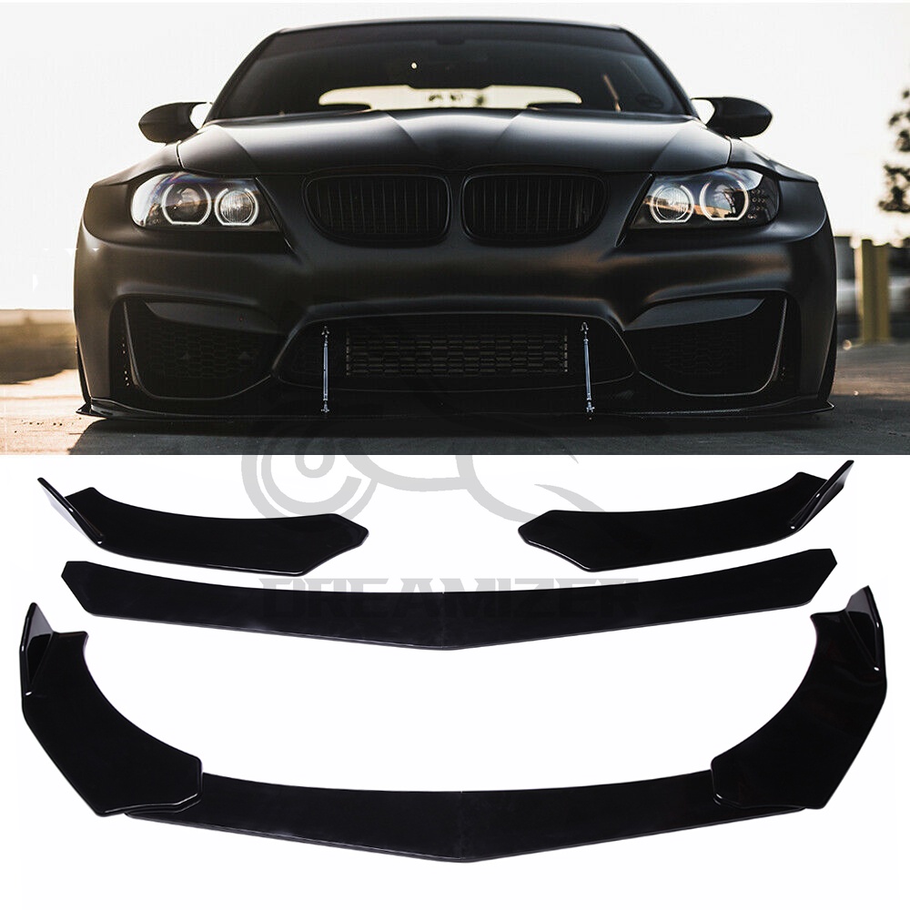 Pair Front Bumper Lip Splitter Spoiler For BMW E90 E91 335i 328i LCI