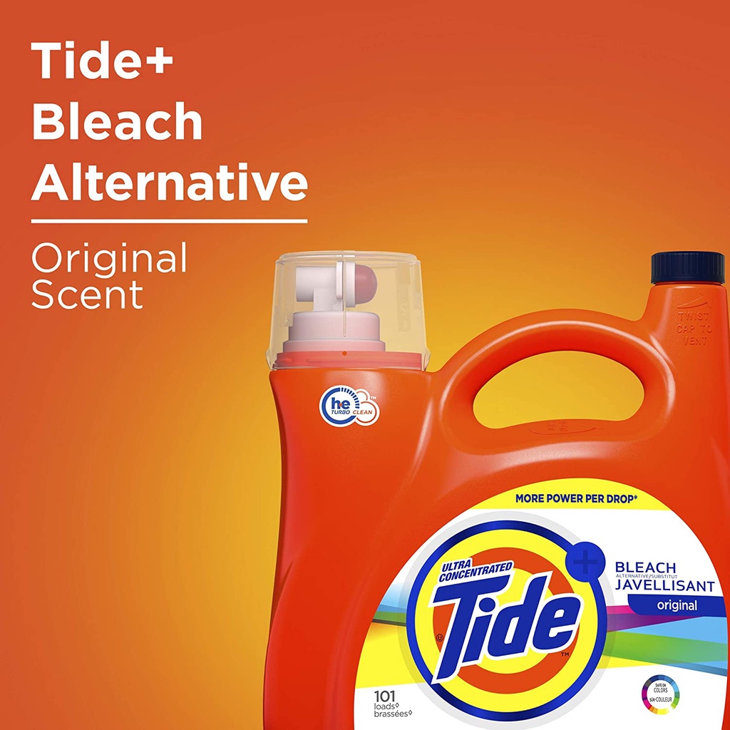 Tide Bleach Alternative Liquid Laundry Detergent, Original 138 fl oz