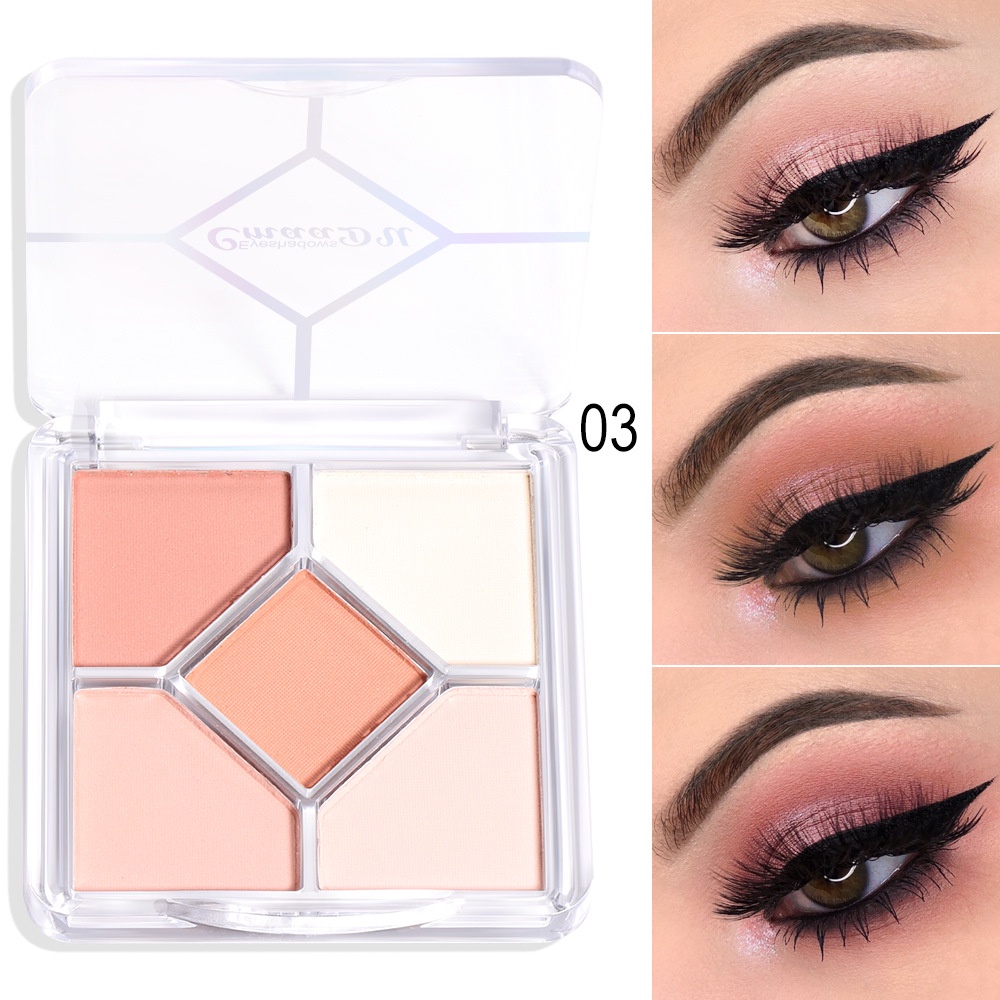 CmaaDU 5 Colors All Matte Eyeshadow Palette Eyeshadow Primer Waterproof ...