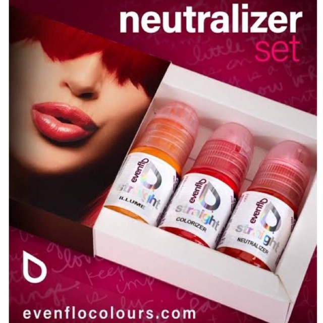 EVENFLO NEUTRALIZER SET. 15ML OR 1/2oz. Brows, Eyeliner and Lip Color CORRECTORS BY PERMABLEND