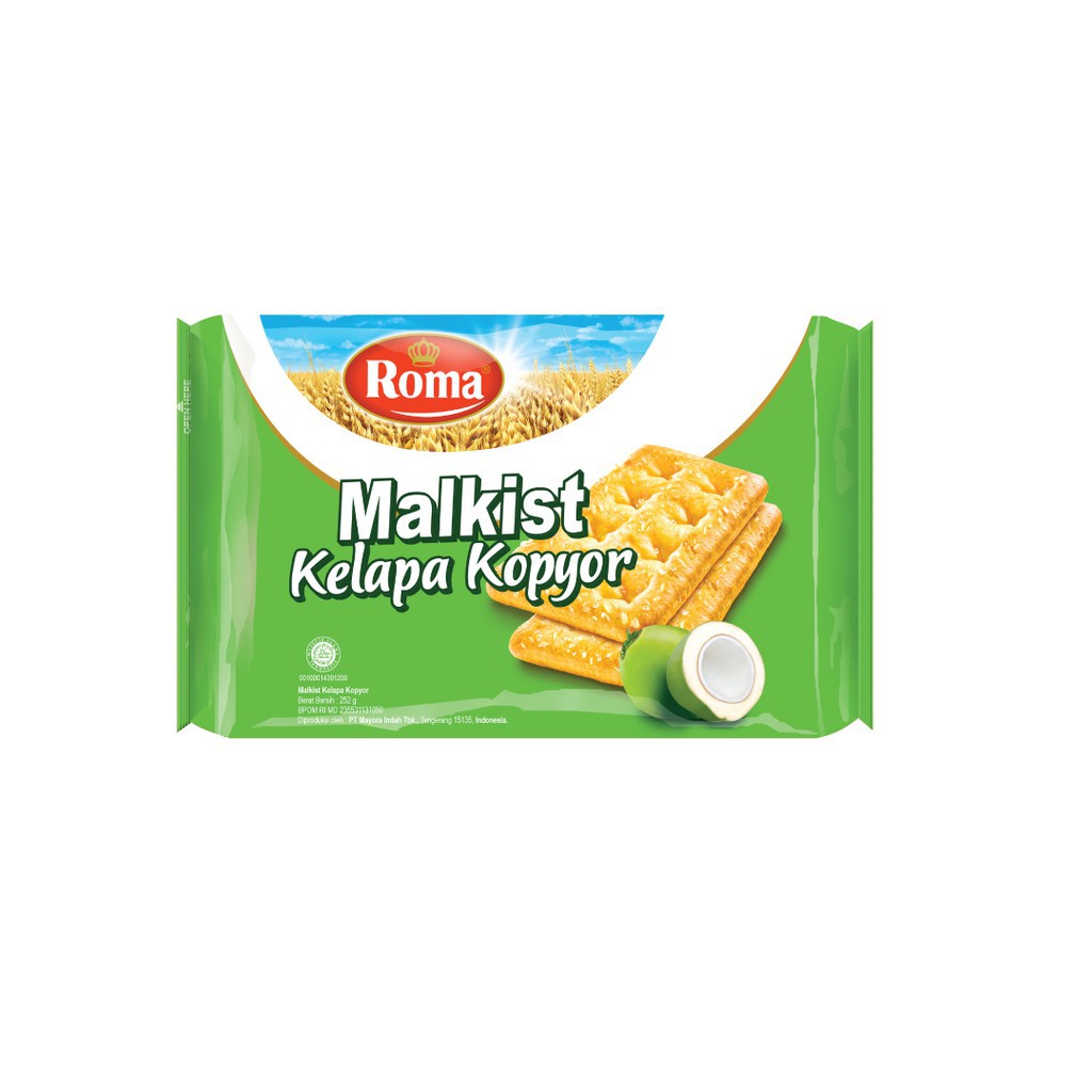 Roma Crackers Malkist Coconut Kopyor 252g | Shopee Philippines