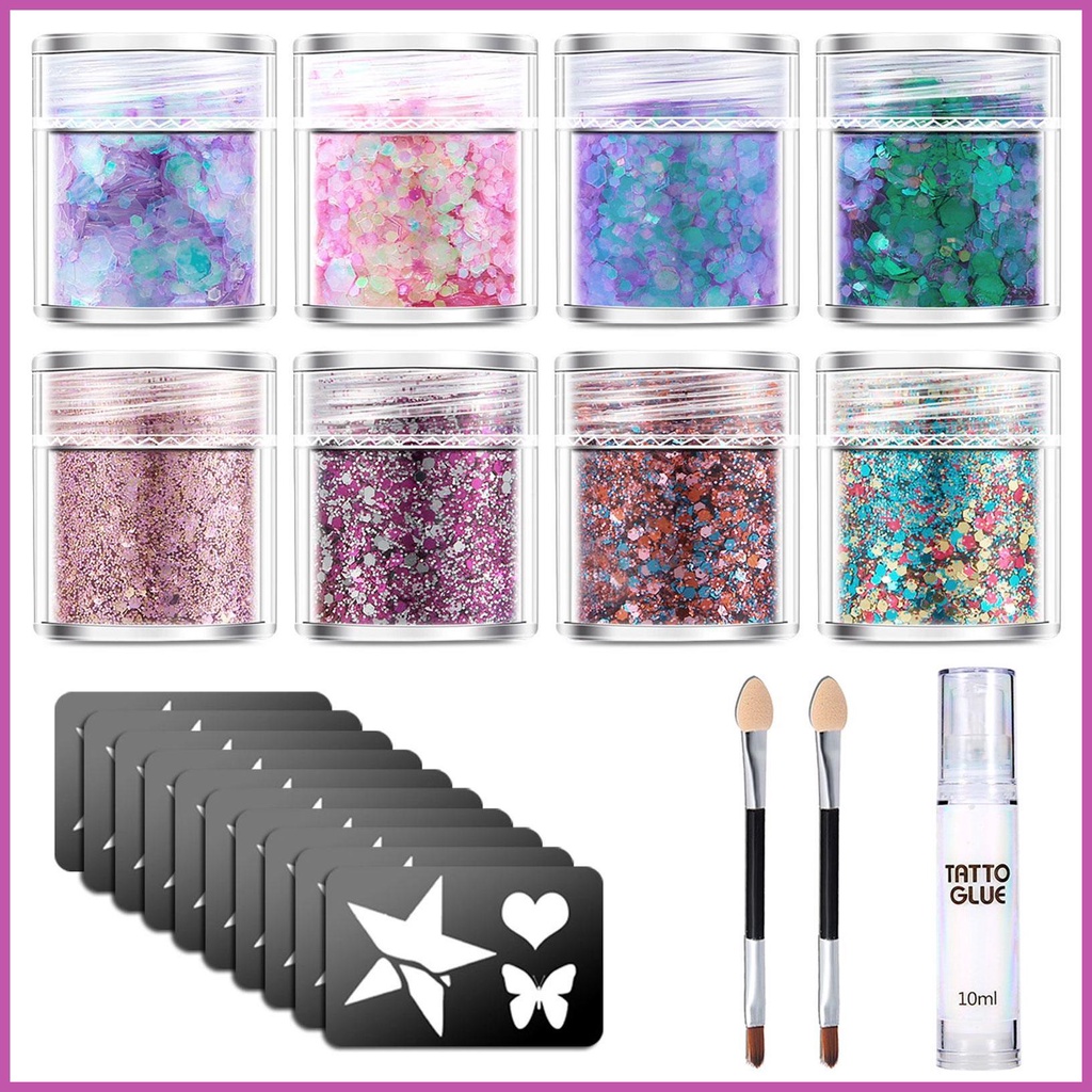 Glitter Tattoo Set Creative Kids Temporary Glitter Tattoos Waterproof