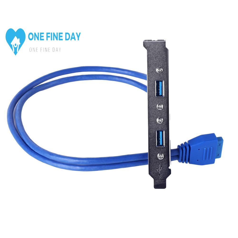 Dual USB 3.0 Female Rear Back Panel to Motherboard 20pin Cable O0L3 ...