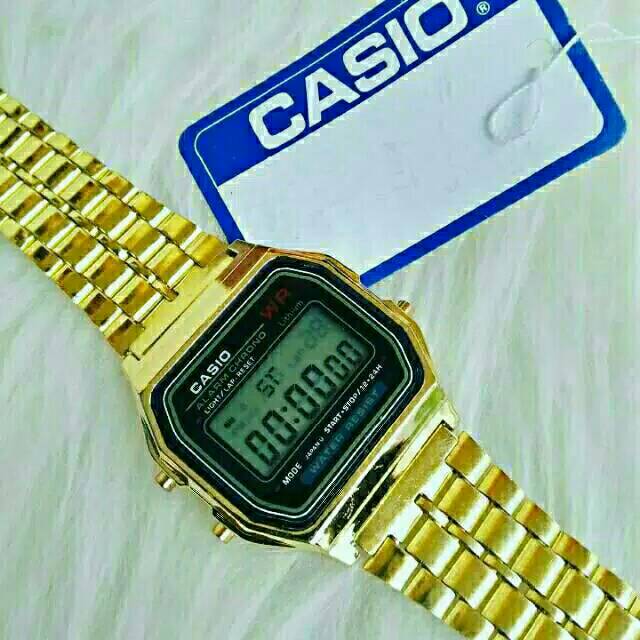Casio Digital Gold Watch Watch - @ Black | Shopee Philippines