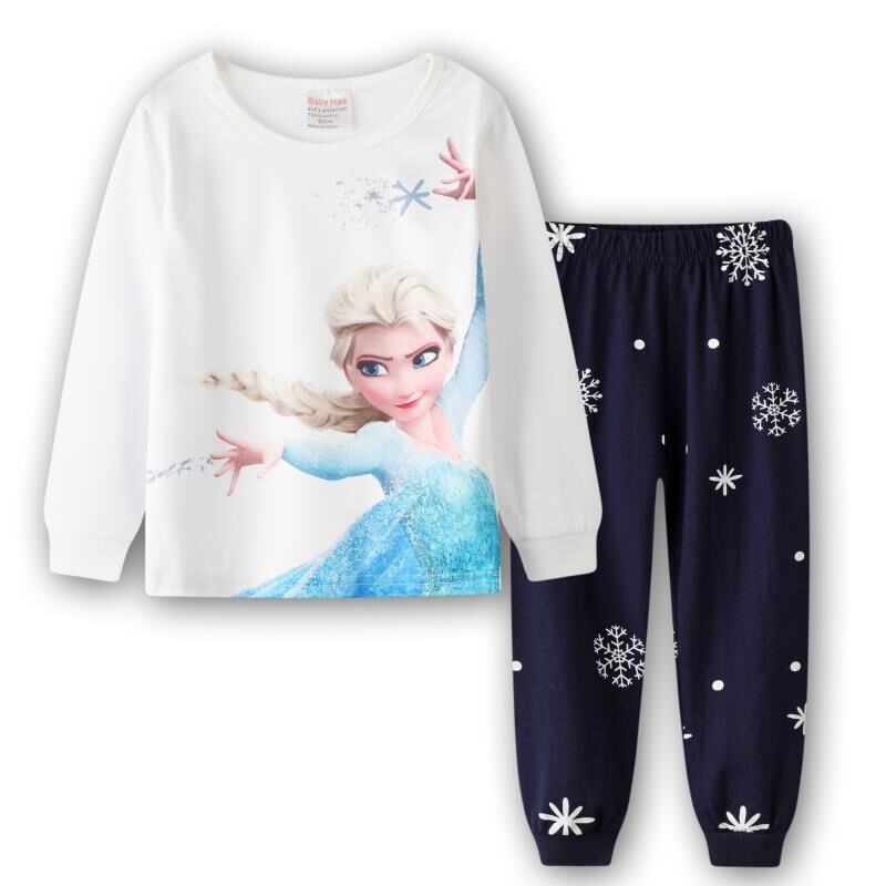 Frozen Princess Elsa Pajamas Girls Toddler Kids Soft Cotton Cartoon ...